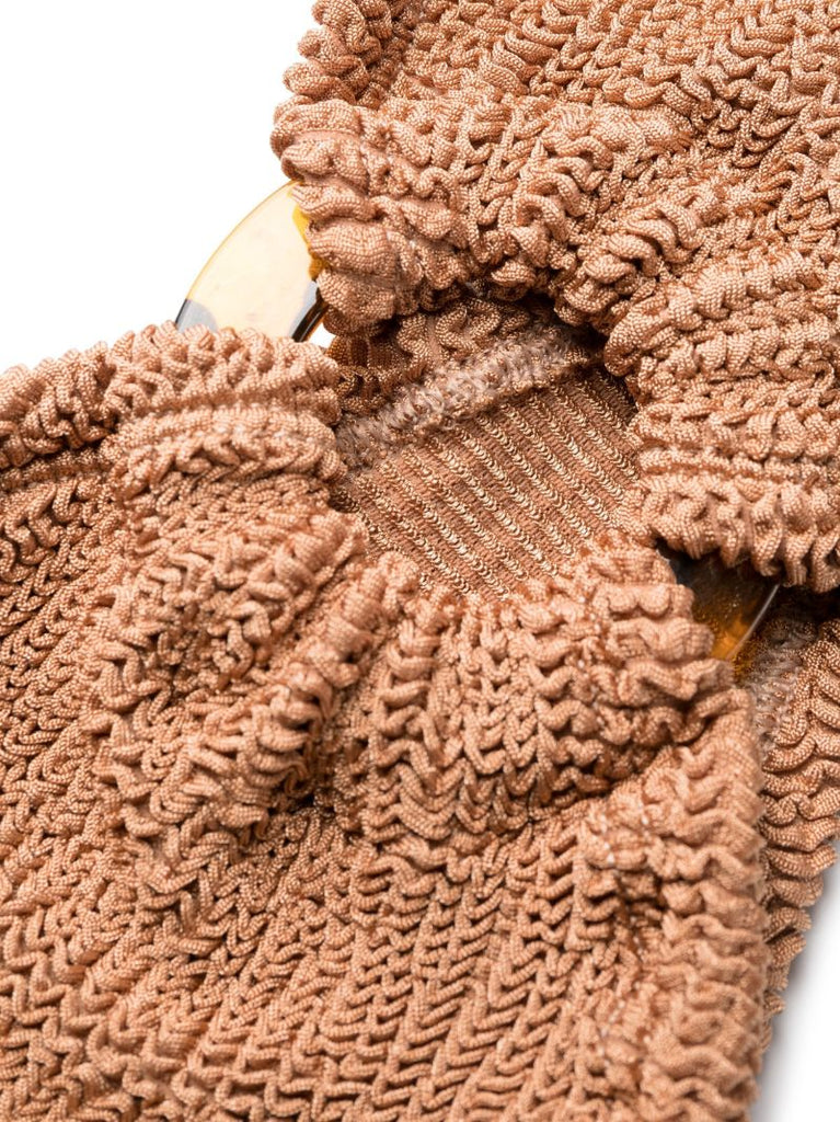 Brown Gloria Crinkle Bandeau Bikini