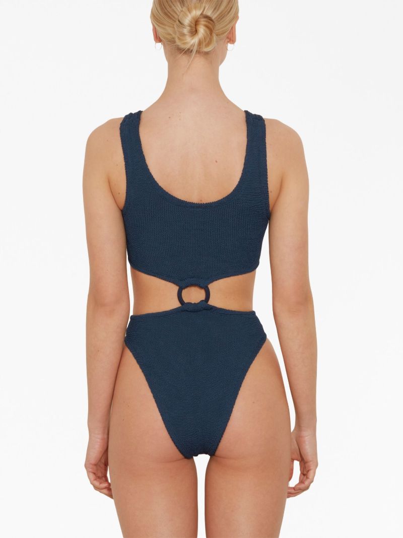 Blue Chloe Ruched Swimsuit