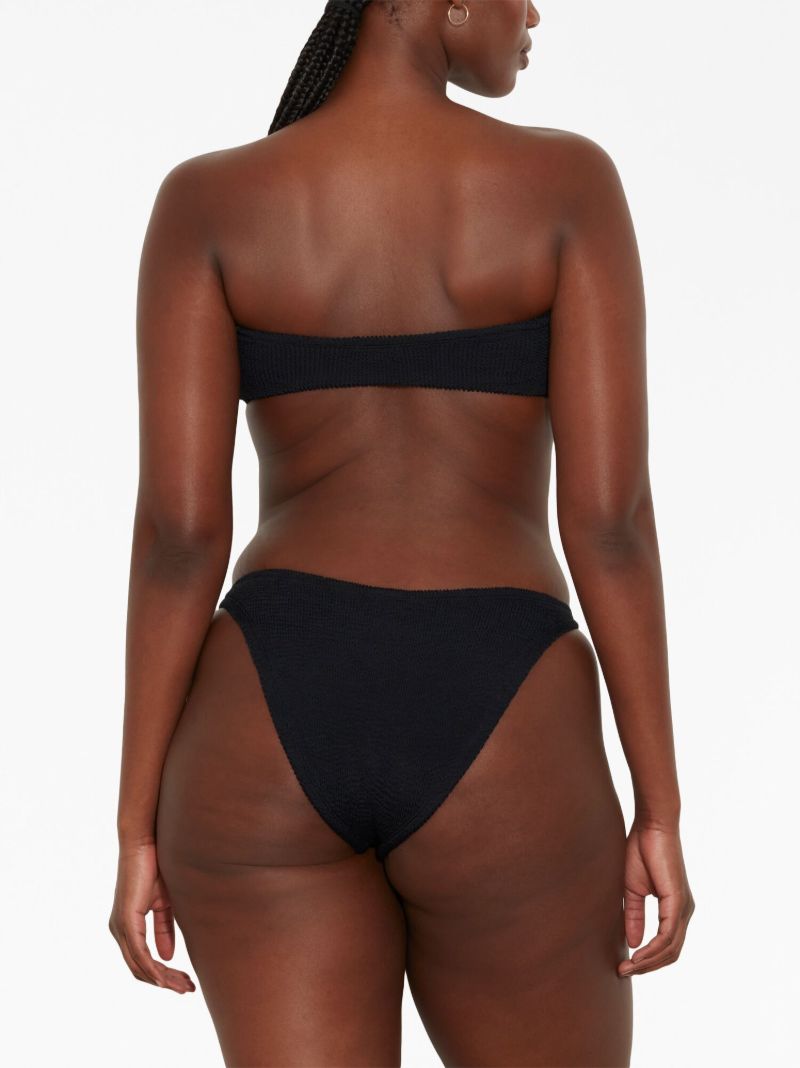 Black Nicole Crinkle Bandeau Bikini