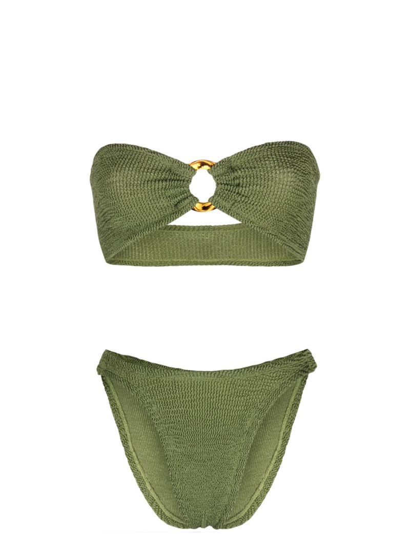 Green Gloria Crinkled Bikini