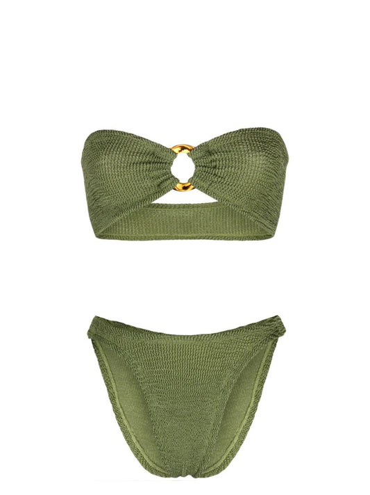 Green Gloria Crinkled Bikini