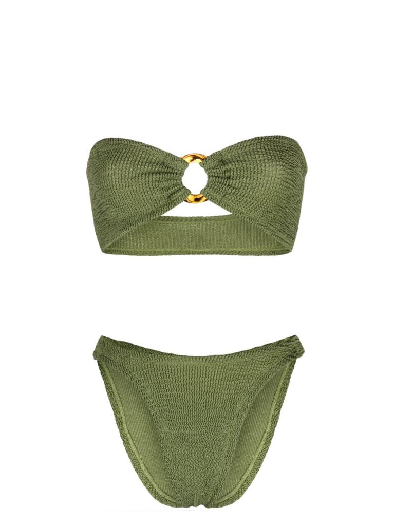 Green Gloria Crinkled Bikini