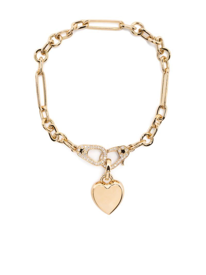18k Yellow Gold Sister Hooks Mixed Clip Diamond Bracelet