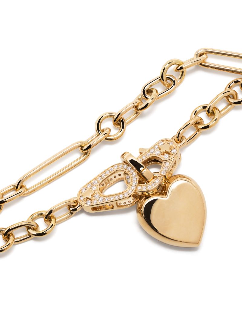 18k Yellow Gold Sister Hooks Mixed Clip Diamond Bracelet