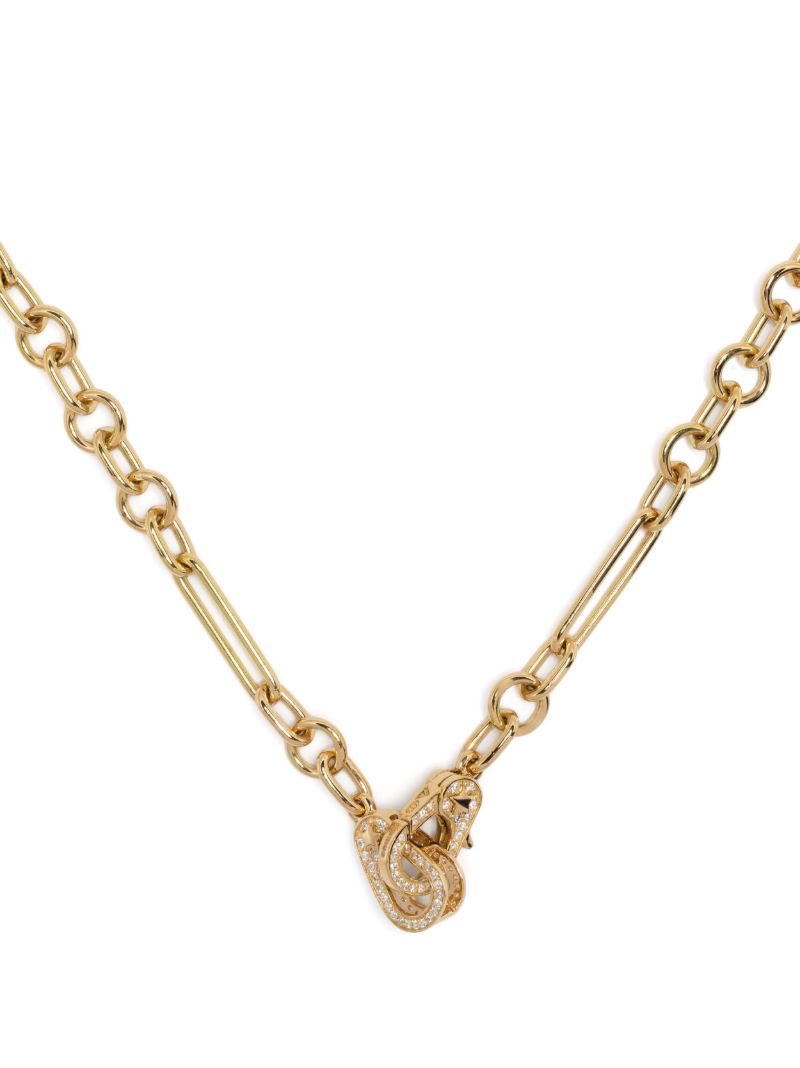 18k Yellow Gold Sister Hook Diamond Necklace