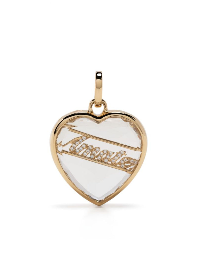 18k Yellow Gold Amate Pendant