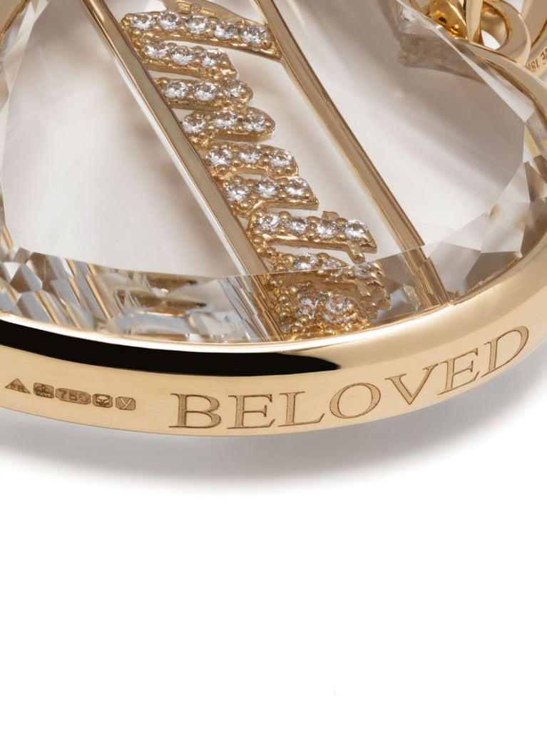 18k Yellow Gold Amate Pendant