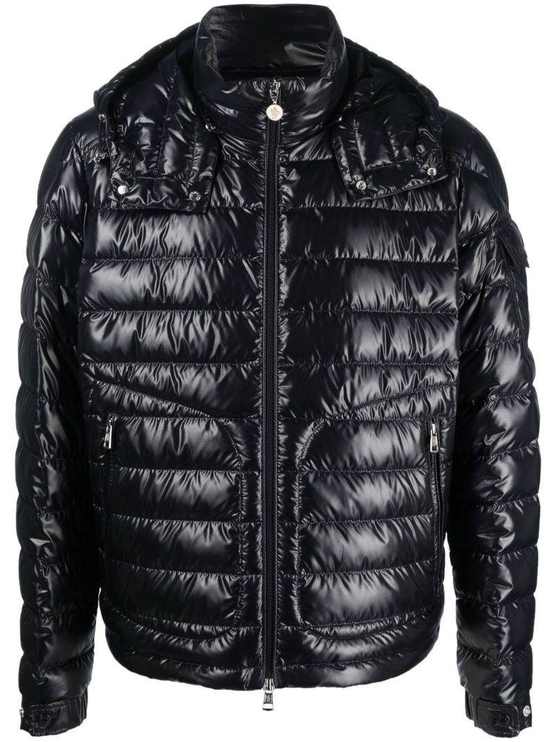 Black Lauros Hooded Quilted Acket