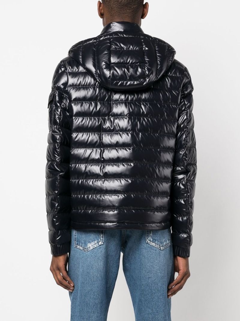 Black Lauros Hooded Quilted Acket
