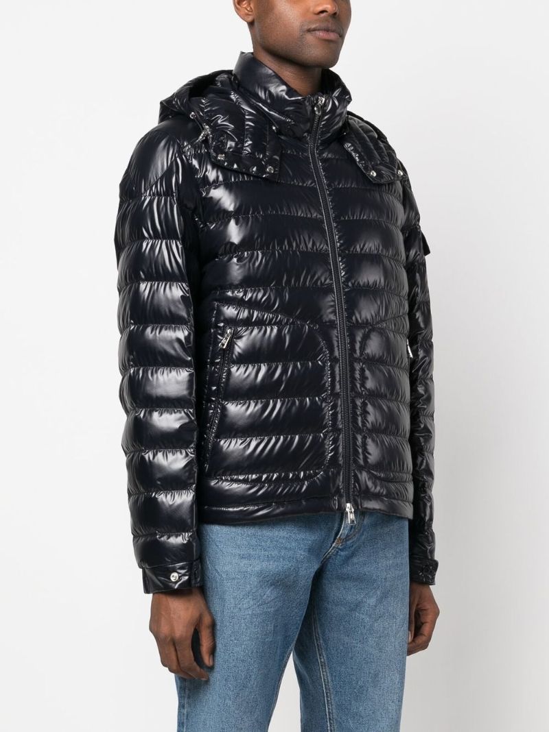 Black Lauros Hooded Quilted Acket