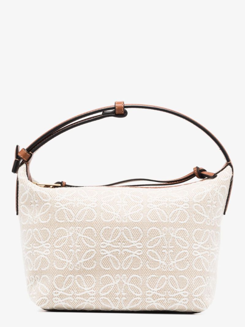 Neutral Cubi Small Anagram Jacquard Shoulder Bag