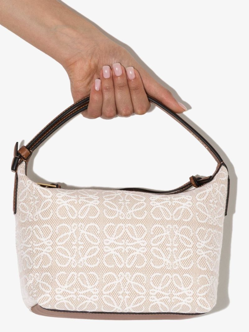 Neutral Cubi Small Anagram Jacquard Shoulder Bag