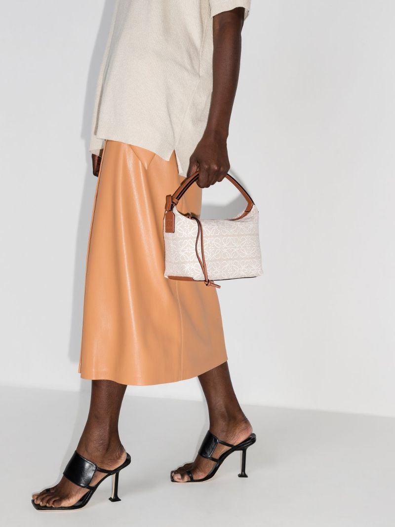 Neutral Cubi Small Anagram Jacquard Shoulder Bag