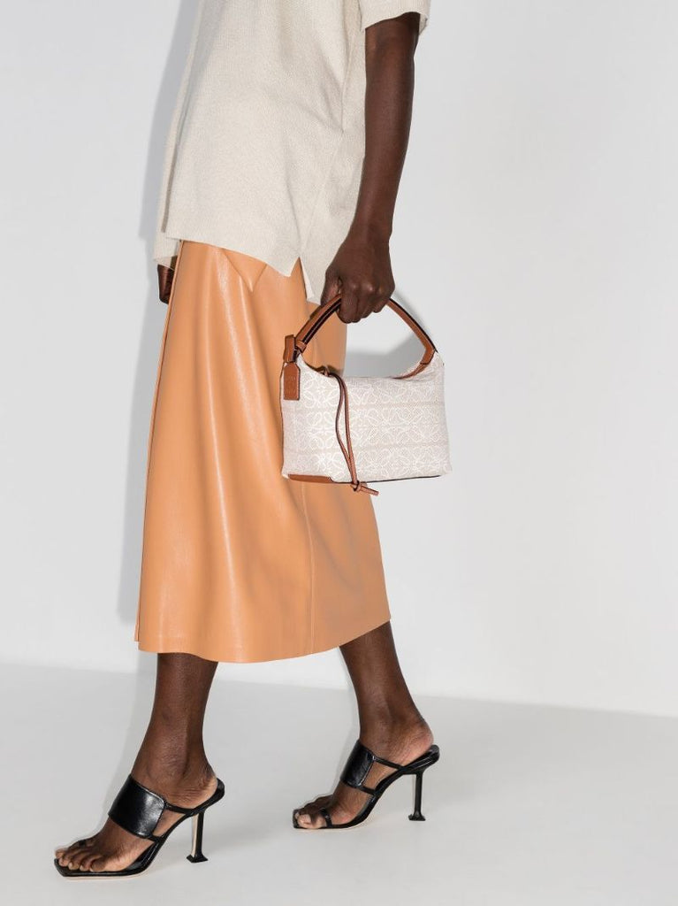 Neutral Cubi Small Anagram Jacquard Shoulder Bag