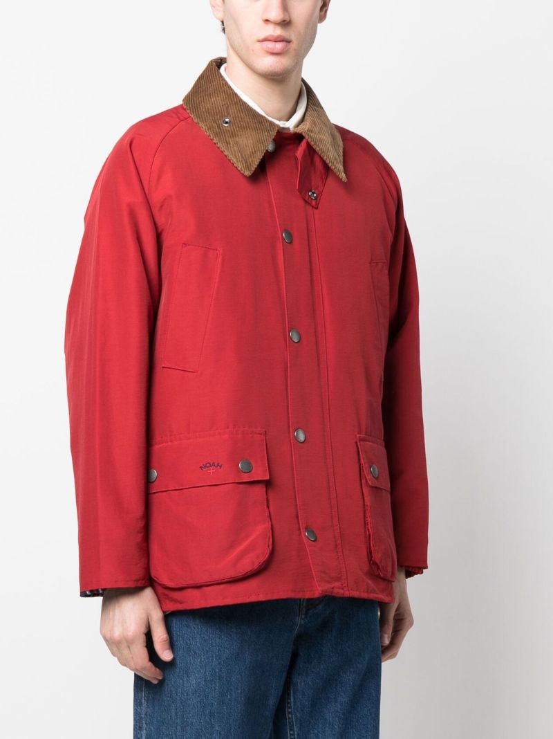 X Noah Red 60/40 Bedale Wax Jacket