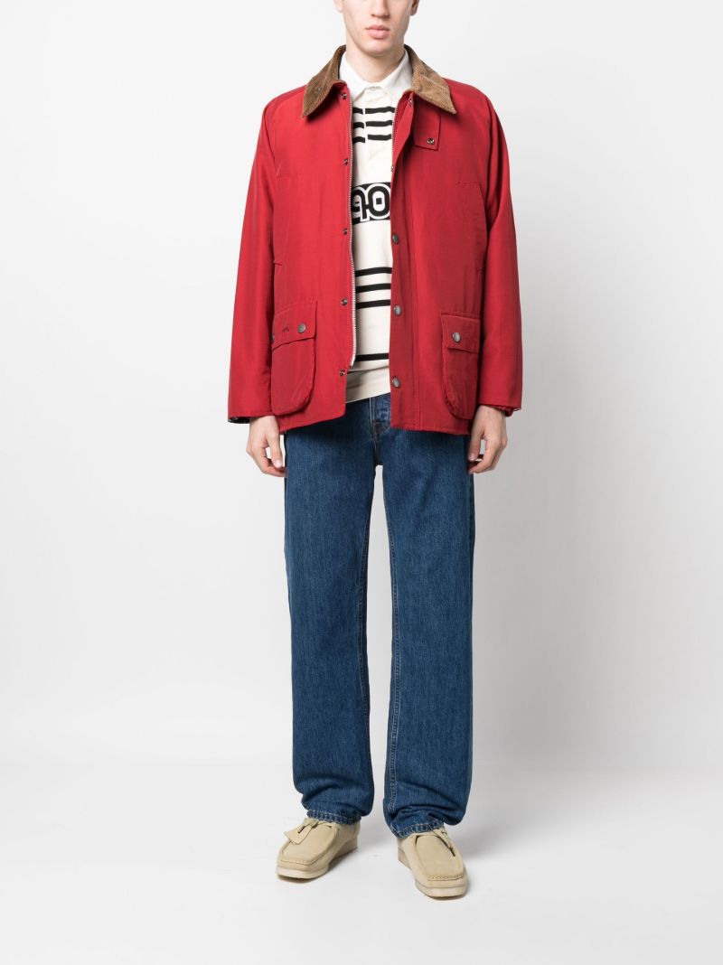 X Noah Red 60/40 Bedale Wax Jacket