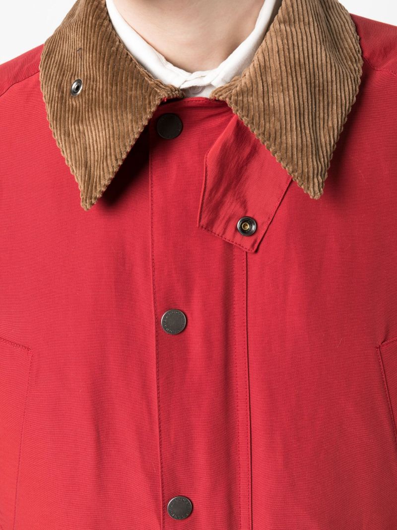 X Noah Red 60/40 Bedale Wax Jacket
