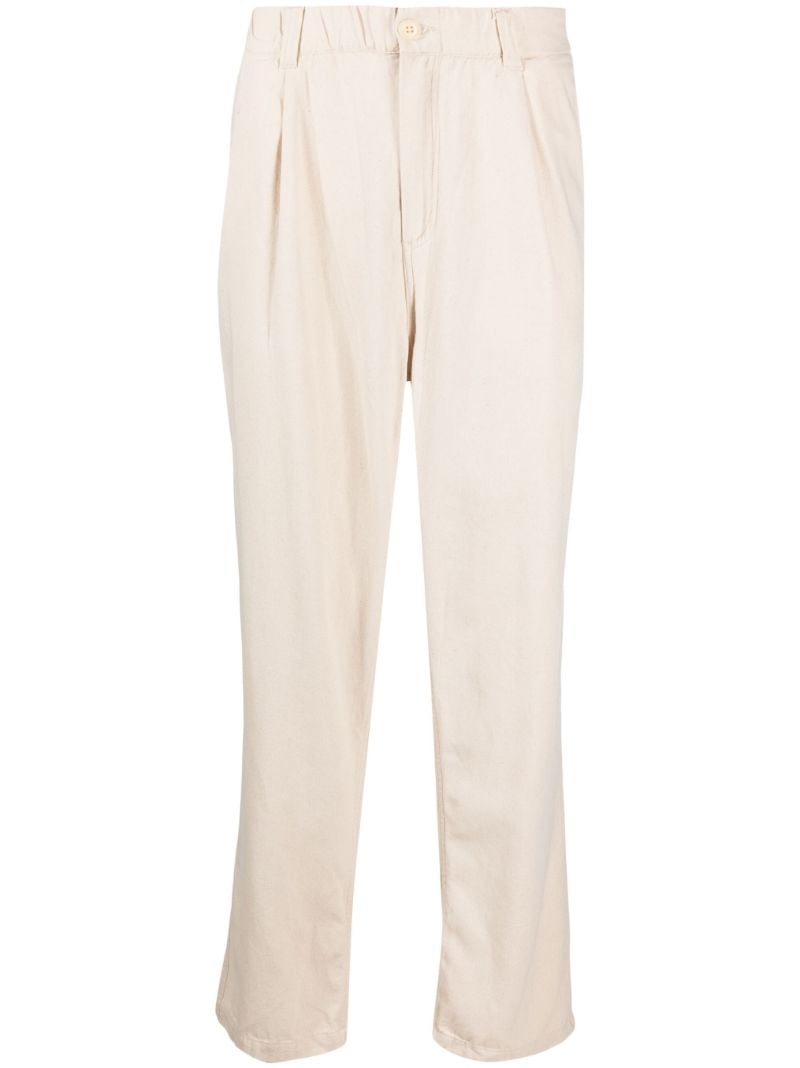 Neutral Mid-rise Cropped Trousers