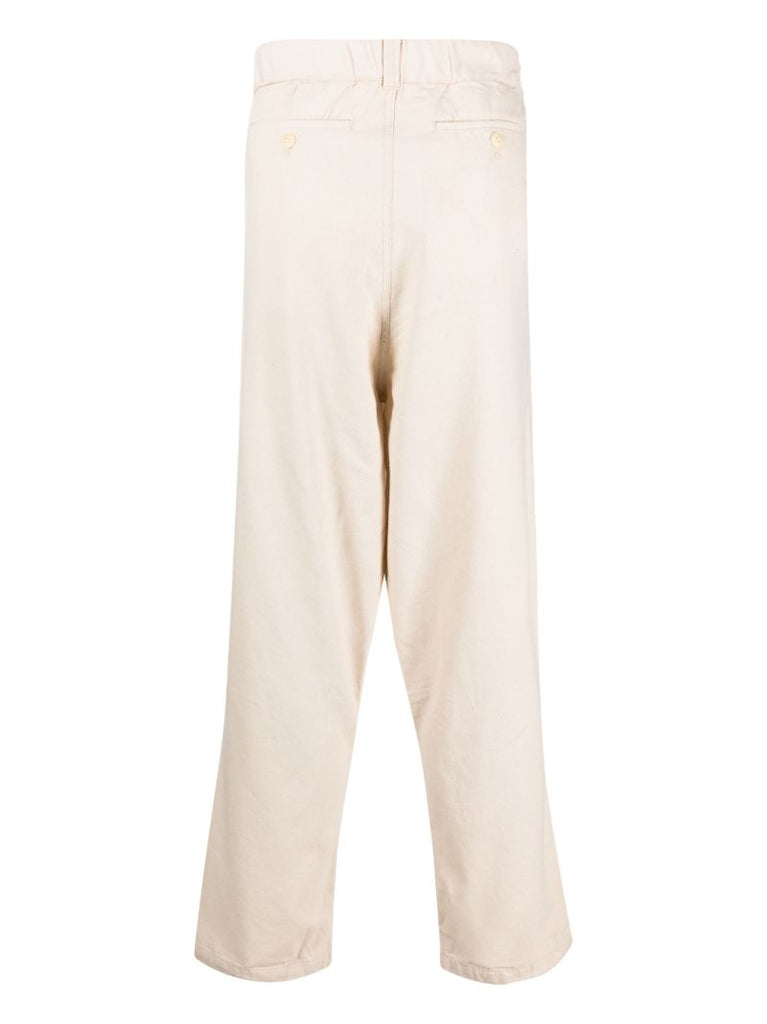 Neutral Mid-rise Cropped Trousers
