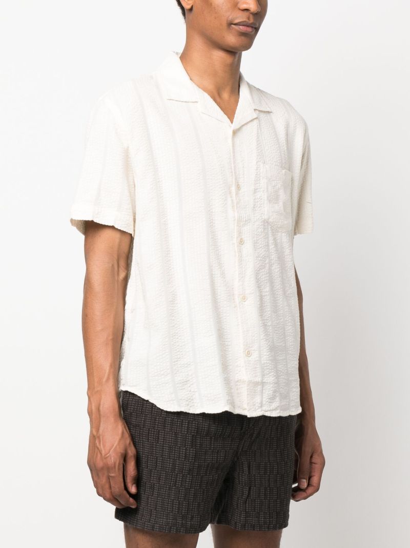 White Striped Short Sleeve Shirt