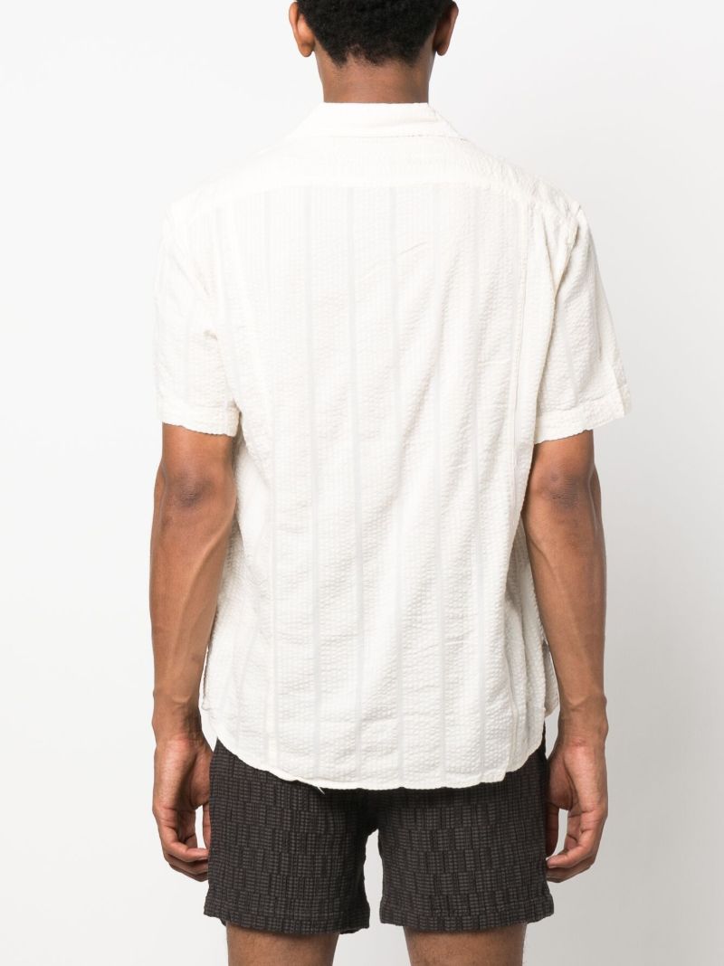White Striped Short Sleeve Shirt