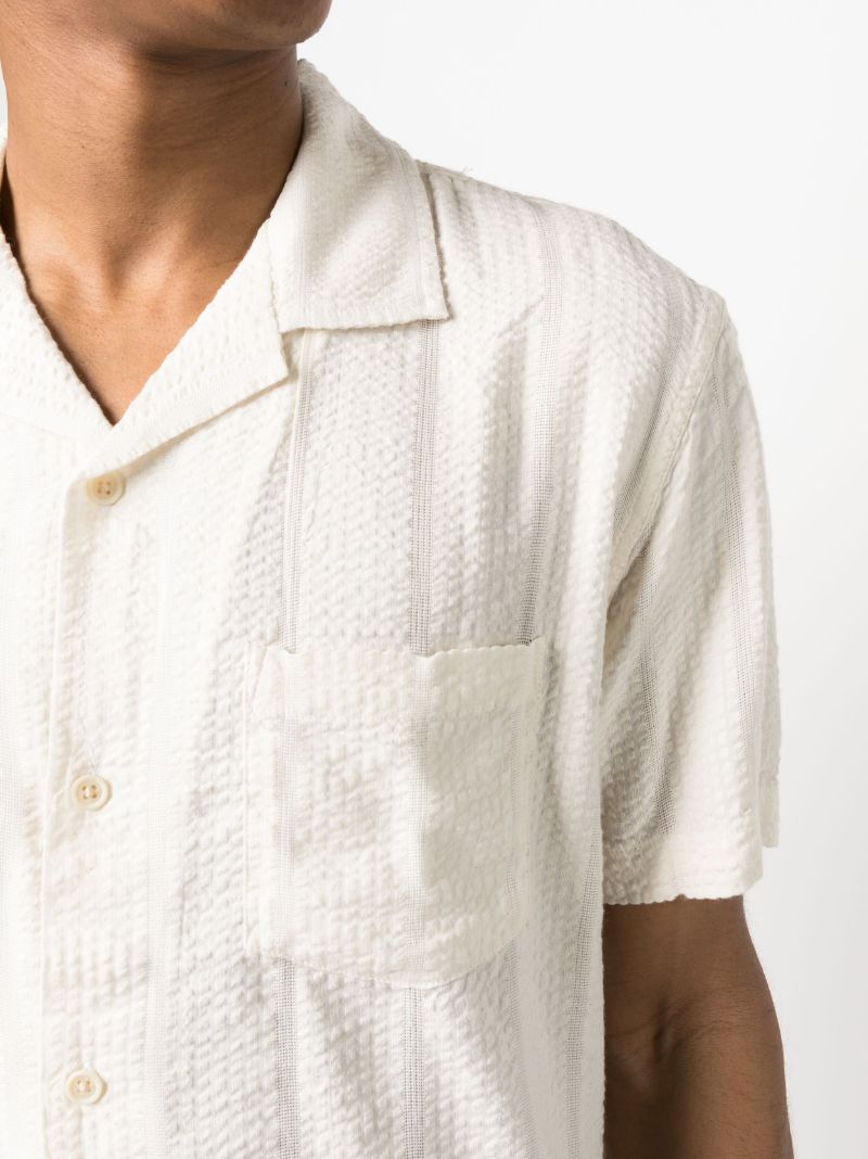 White Striped Short Sleeve Shirt