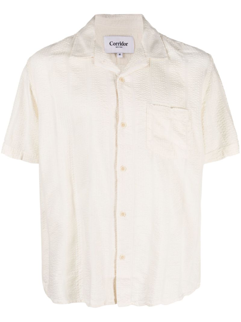 White Striped Short Sleeve Shirt