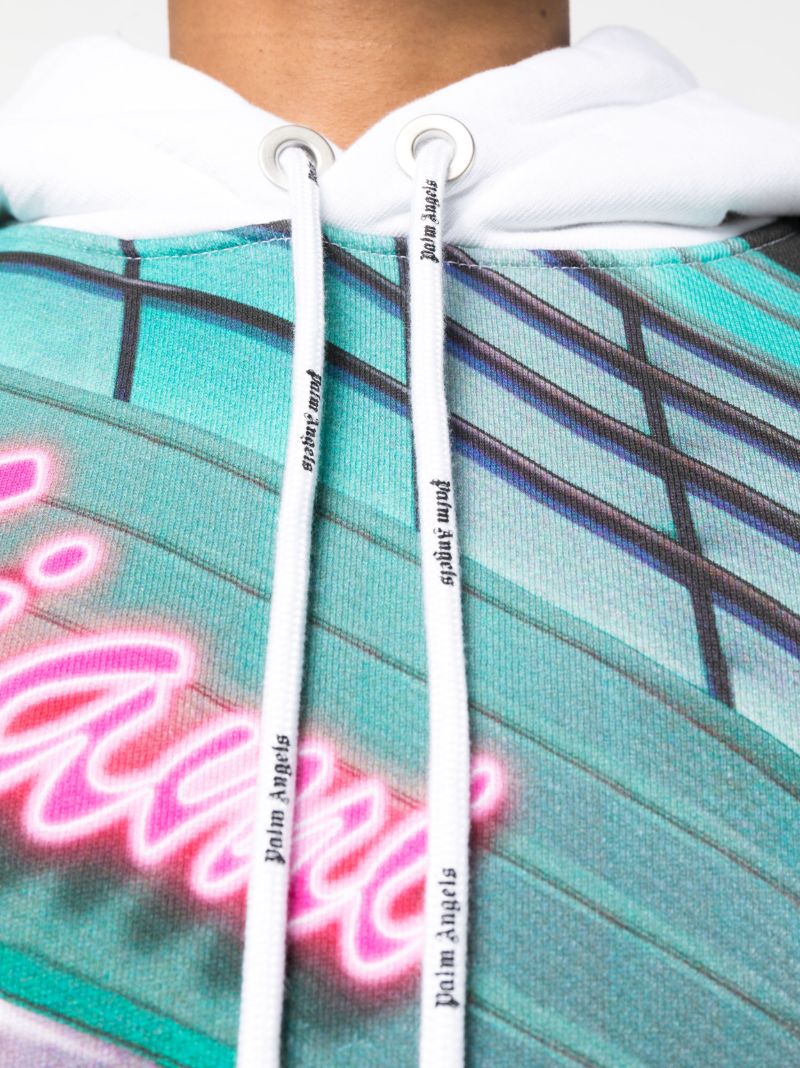 White Miami Cotton Hoodie