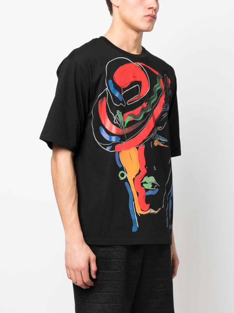 X Tony Viramontes Black Abstract Print T-shirt