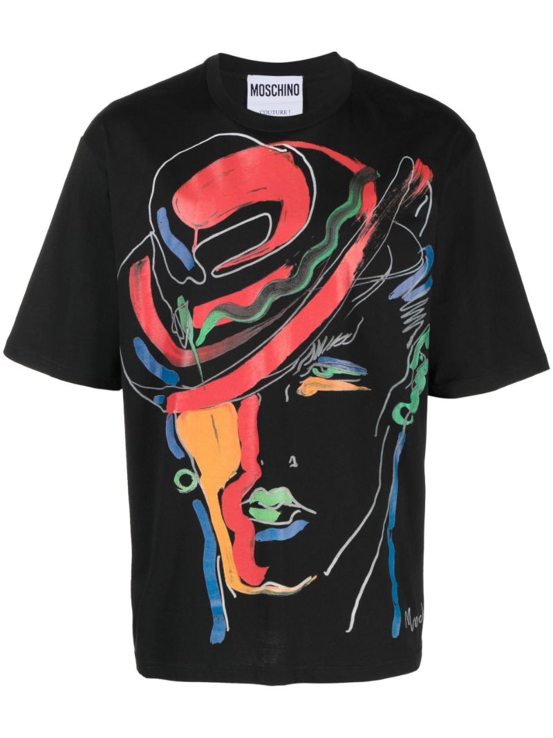 X Tony Viramontes Black Abstract Print T-shirt