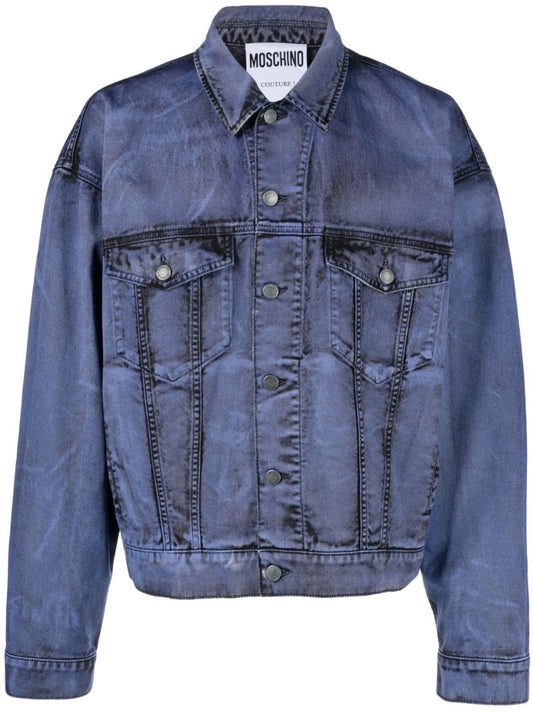 Blue Fade Effect Denim Jacket