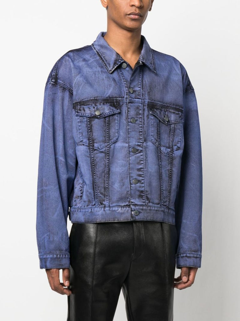 Blue Fade Effect Denim Jacket