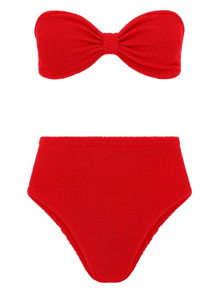 Red Ruby Crinkle Bikini