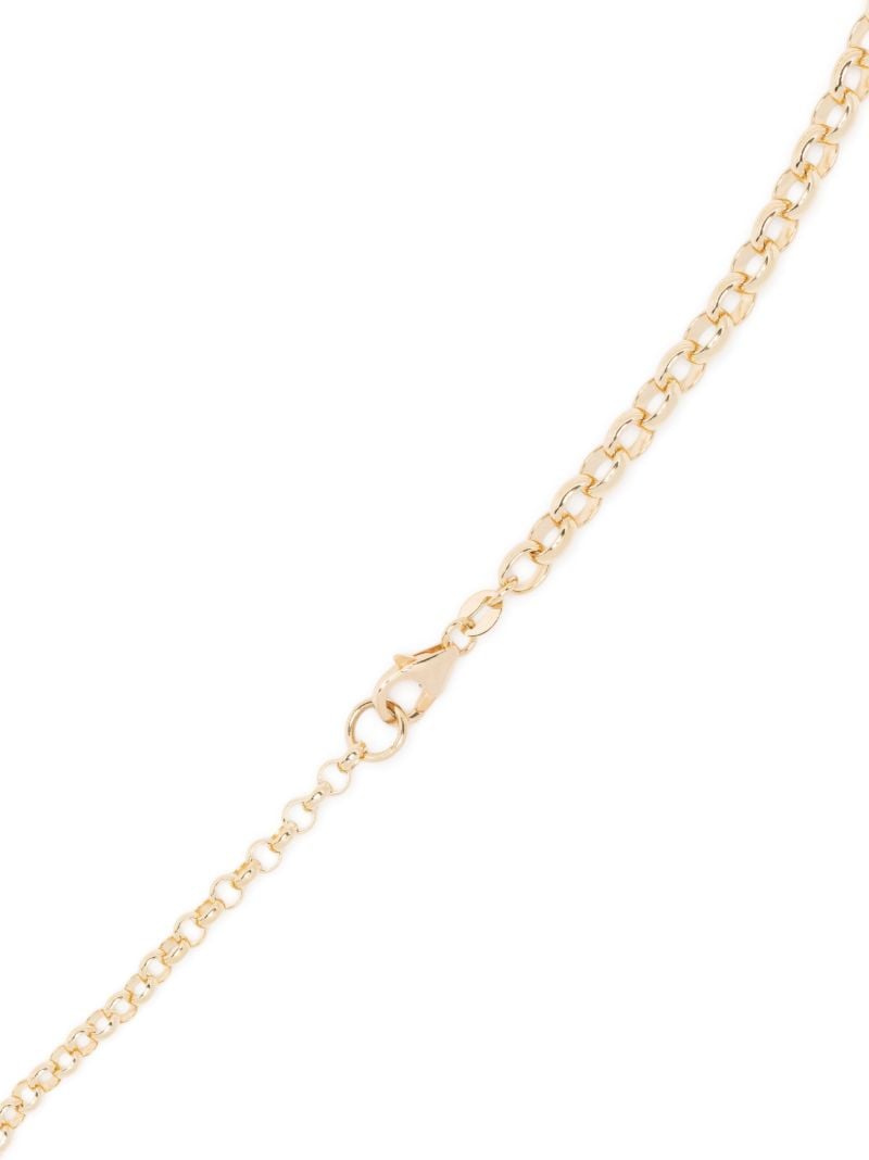 18k Yellow Gold Graduated Diamond Heart Love Token Story Necklace