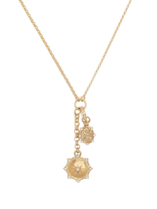 18k Yellow Gold Spark Love Diamond Necklace