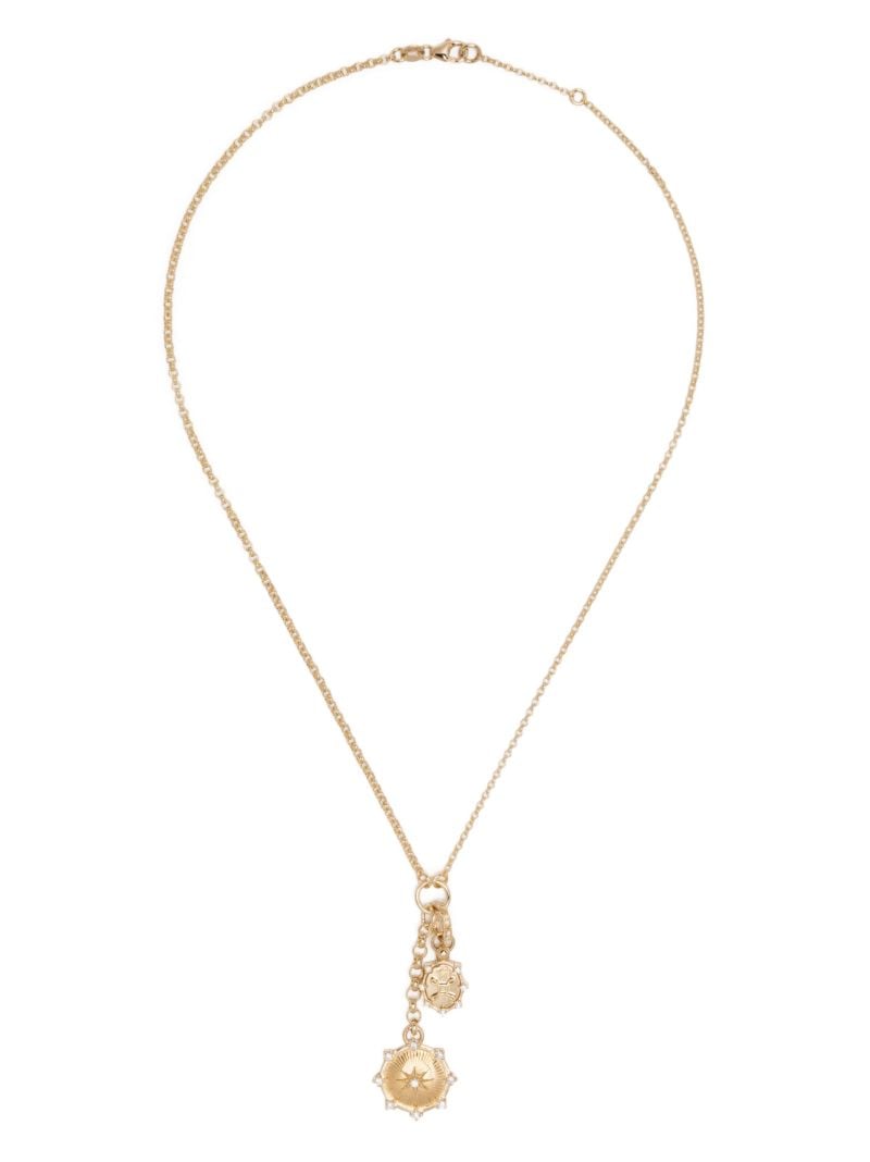 18k Yellow Gold Spark Love Diamond Necklace
