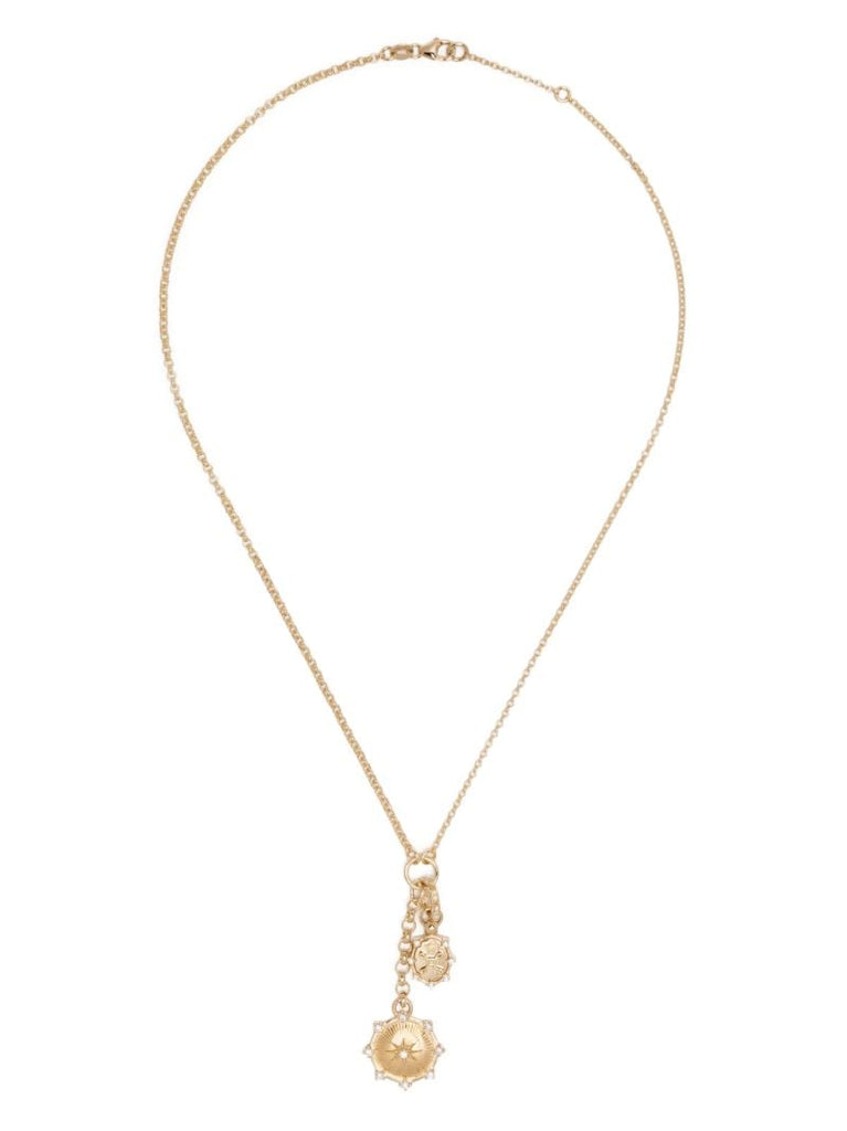 18k Yellow Gold Spark Love Diamond Necklace