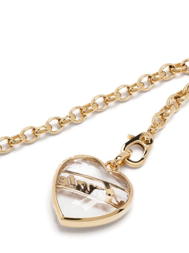 18k Yellow Gold Amate Love Quartz and Diamond Necklace