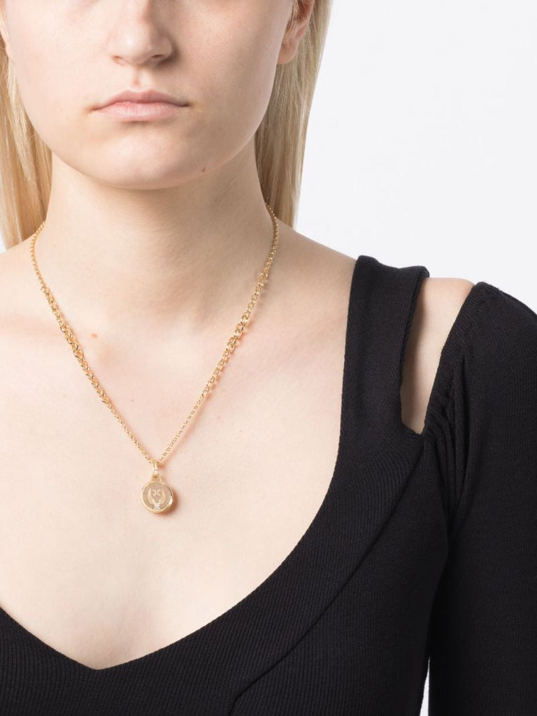 18k Yellow Gold Beloved with Wings We Fly Diamond Necklace