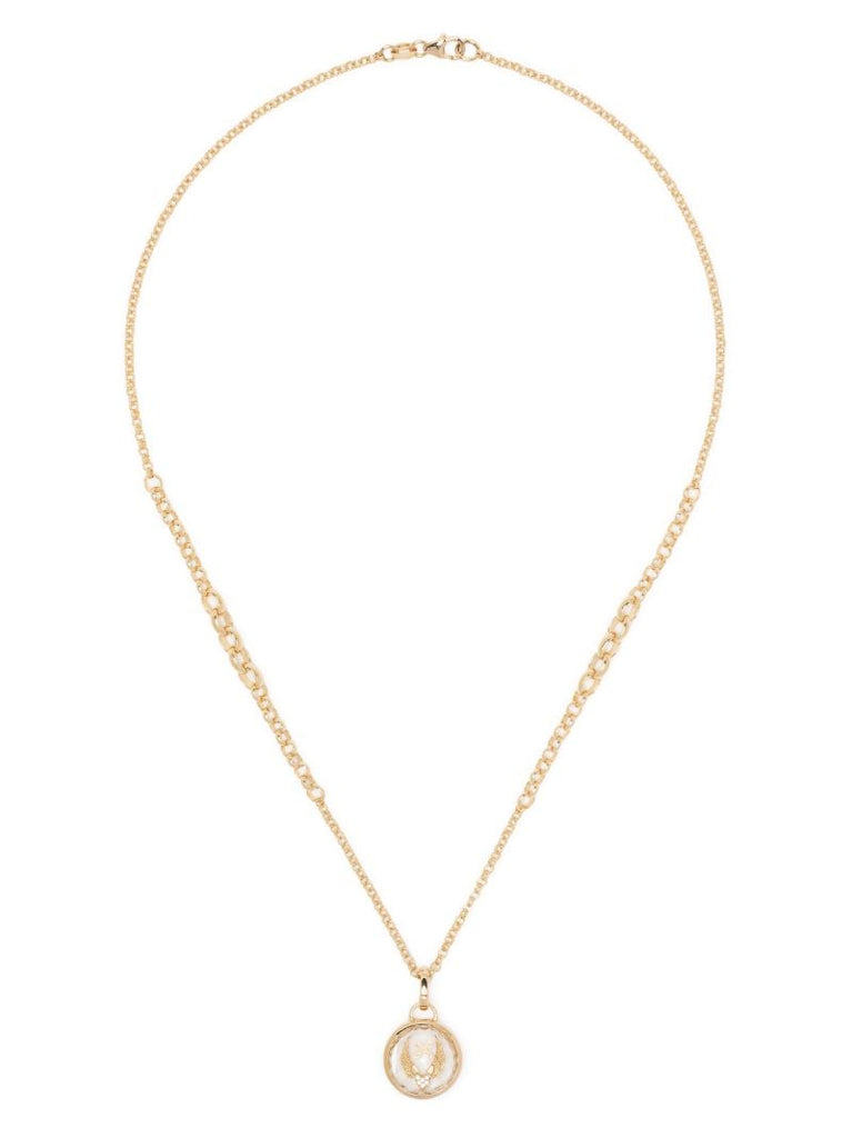 18k Yellow Gold Beloved with Wings We Fly Diamond Necklace