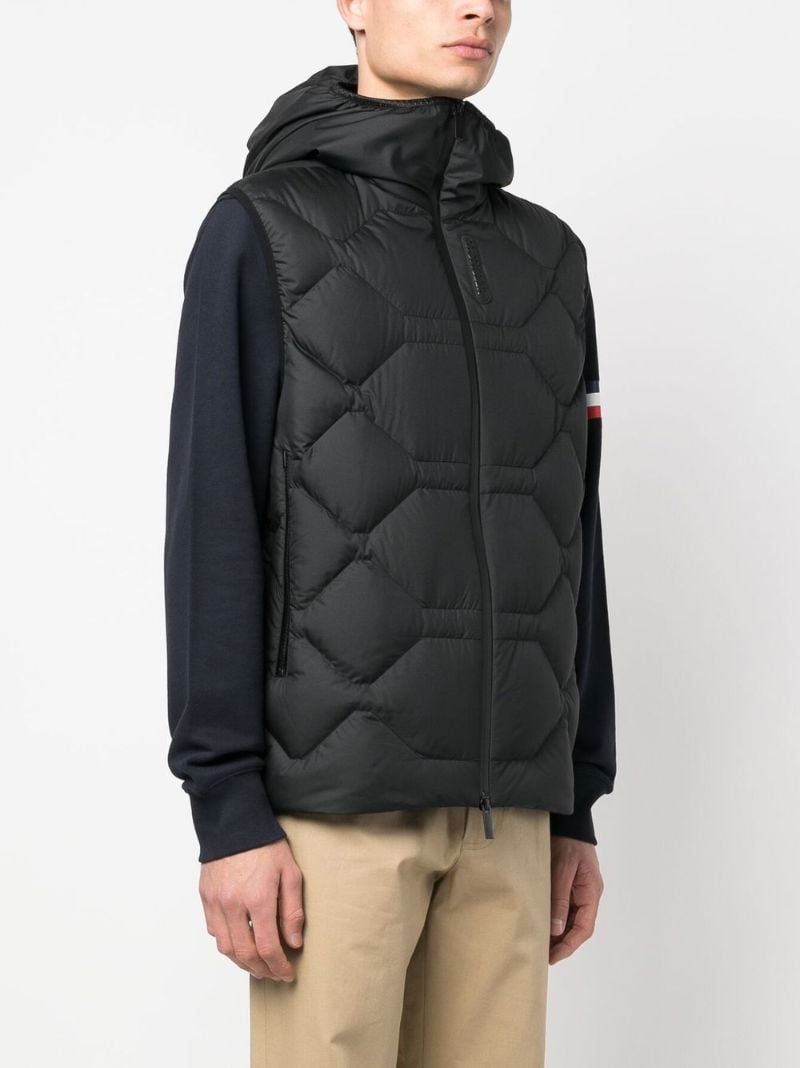 Black Atik Hooded Quilted Gilet