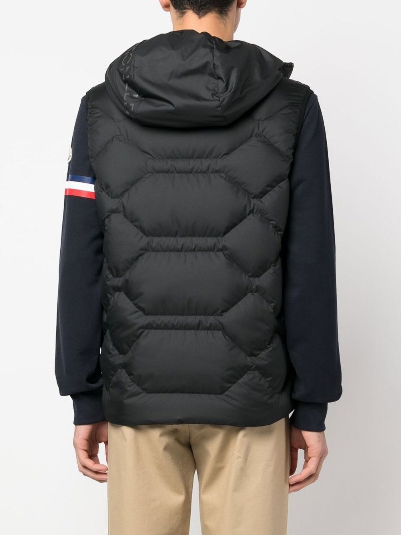 Black Atik Hooded Quilted Gilet