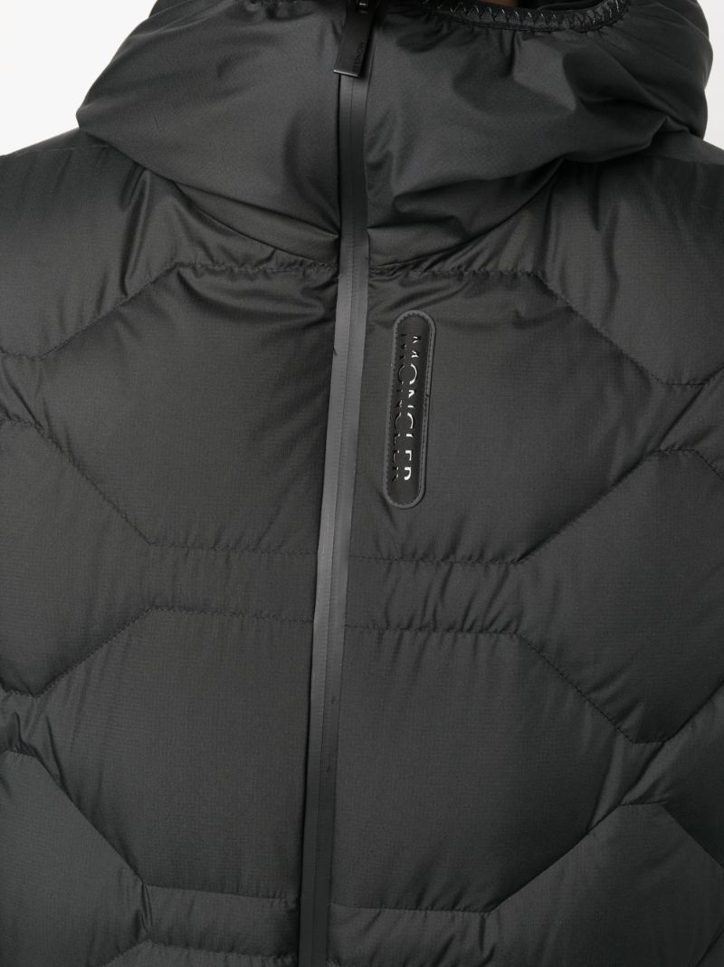 Black Atik Hooded Quilted Gilet