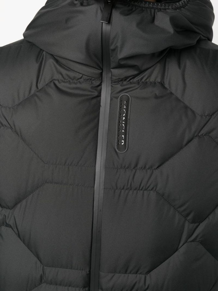 Black Atik Hooded Quilted Gilet