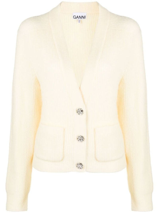 Yellow V-neck Cardigan