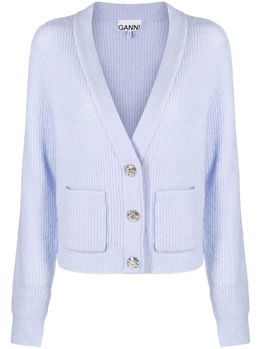 Blue Knitted Cardigan