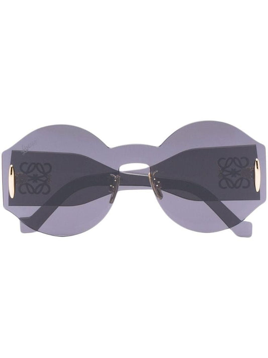 Black Round Anagram Sunglasses