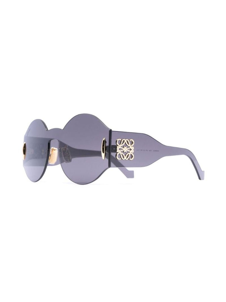 Black Round Anagram Sunglasses