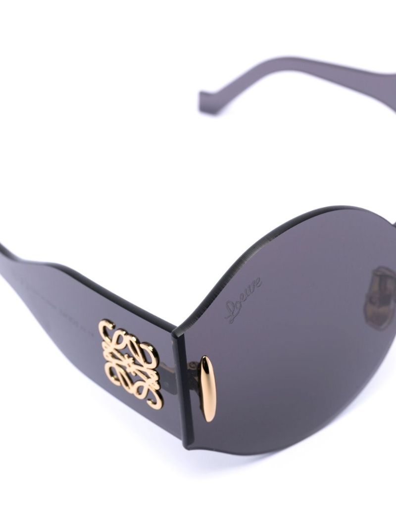 Black Round Anagram Sunglasses