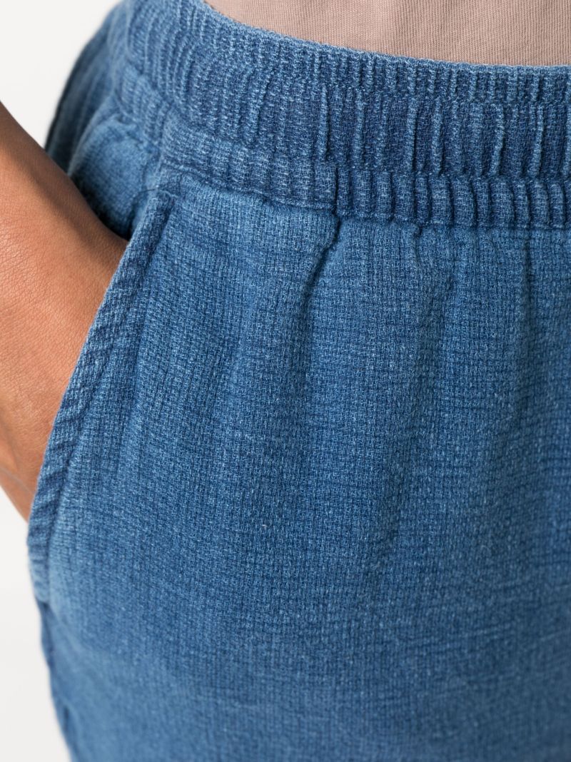 Blue Drawstring Straight Leg Trousers